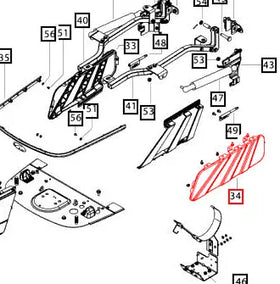 Mahindra Tractor Hood Side Grill LH 007637176U1 Mahindra Direct Parts