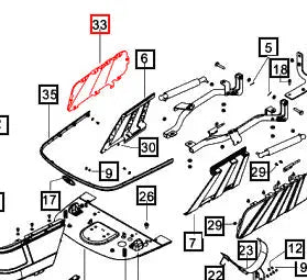Mahindra Tractor Hood Side Grill RH 007637177U1 Mahindra Direct Parts