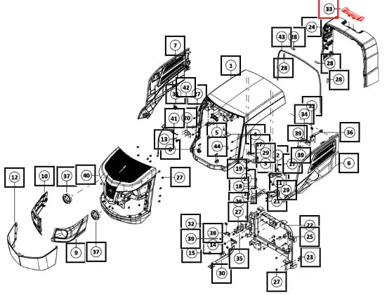 Mahindra Tractor Hood Spacer Top 007659532N91 Mahindra Direct Parts