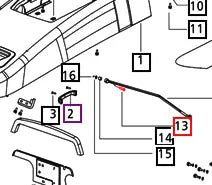 Mahindra Tractor Hood Stay Rod Pin 007500331D2 Mahindra Direct Parts