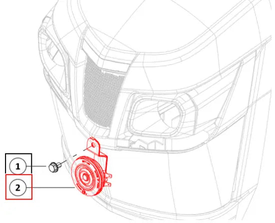 Mahindra Tractor Horn H07707147N91K2 Mahindra Direct Parts