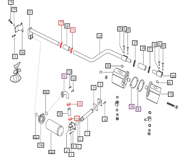 Mahindra Tractor Hose Clip 000013499P04 Mahindra Direct Parts