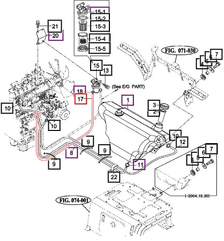 Mahindra Tractor Hose Comp,  250 14721113400 Mahindra Direct Parts