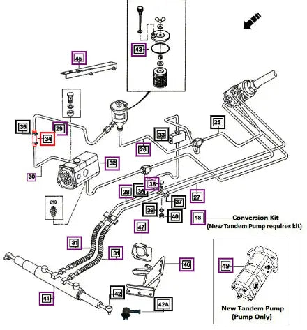 Mahindra Tractor Hose For Suction Line  (Power Steering/Sactor)-H3 000051672D01 Mahindra Direct Parts