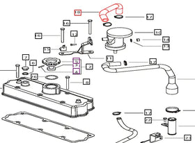 Mahindra Tractor Hose - PCV To Inlet Elbow 006016704D1 Mahindra Direct Parts