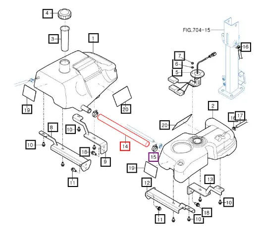 Mahindra Tractor Hose , Connect 11611112400 Mahindra Direct Parts