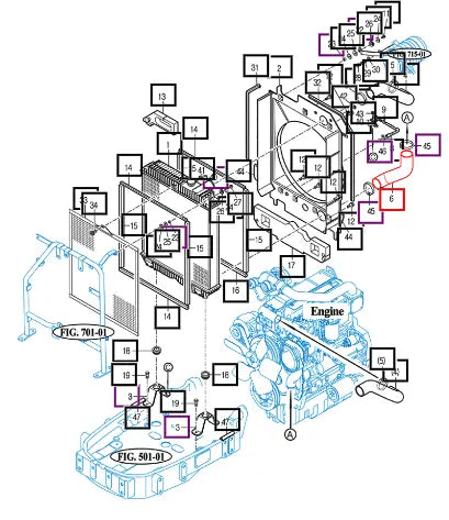 Mahindra Tractor Hose, Outlet Radiator 19021040110 Mahindra Direct Parts
