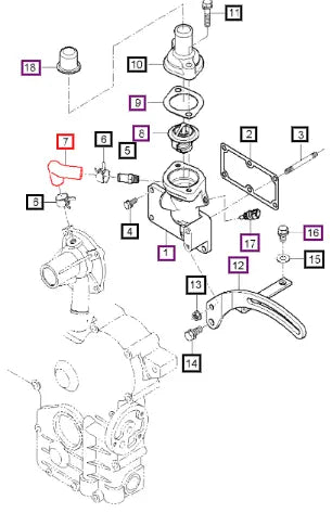 Mahindra Tractor Hose, Water Pump E570073352 Mahindra Direct Parts