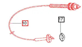 Mahindra Tractor Hour Meter Cable 008000023B1 Mahindra Direct Parts
