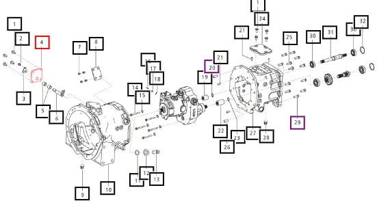 Mahindra Tractor Housing Hst Lever Guide 006506368D1