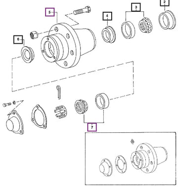 Mahindra Tractor Hub Front Wheel 005555556R2 Mahindra Direct Parts