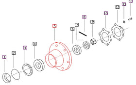 Mahindra Tractor Hub Front Wheel 007500090C1 Mahindra Direct Parts