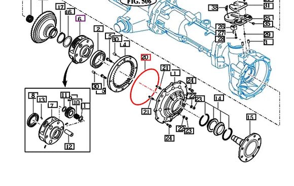 Mahindra Tractor Hub O-ring V7211057270 Mahindra Direct Parts