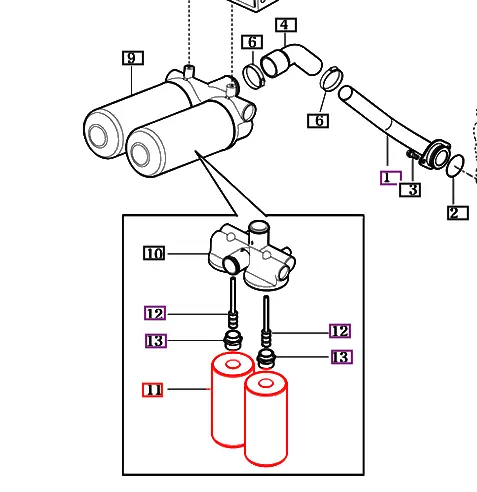 Mahindra Tractor Hydraulic Filter (1 Cartridge) 19025172120 Mahindra Direct Parts