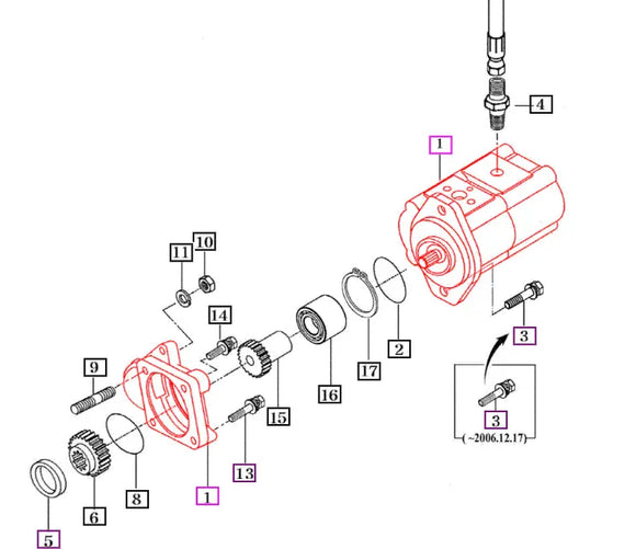 Mahindra Tractor Hydraulic Gear Pump Assembly 14614075002 Mahindra Direct Parts