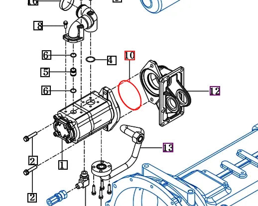 Mahindra Tractor Hydraulic Gear Pump O-ring V7231020105 Mahindra Direct Parts