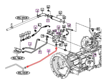 Mahindra Tractor Hydraulic Hardline 12385204701GB Mahindra