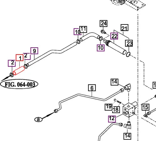 Mahindra Tractor Hydraulic Hose 14575100010 Mahindra Direct Parts