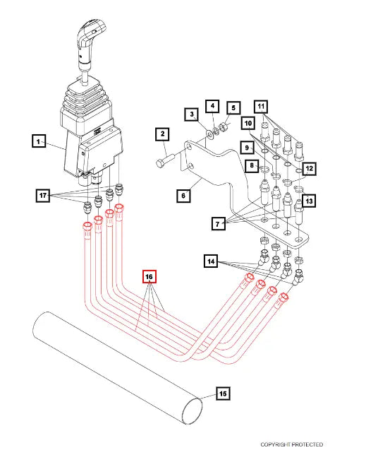 Mahindra Tractor Hydraulic Hose 3/8" X 55" Mahindra Direct Parts