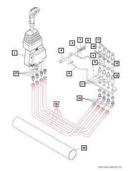 Mahindra Tractor Hydraulic Hose 3/8" X 55" Mahindra Direct Parts