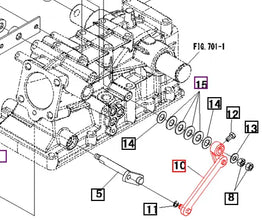 Mahindra Tractor Hydraulic Lever 19642453AG0 Mahindra Direct Parts