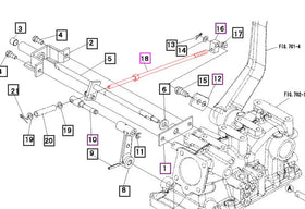 Mahindra Tractor Hydraulic Lift Feedback Link Rod 10032408000 Mahindra Direct Parts