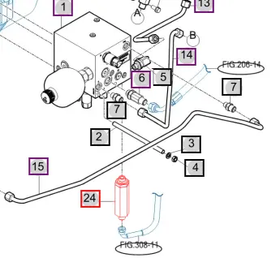 Mahindra Tractor Hydraulic Line Filter 17625163100 Mahindra Direct Parts