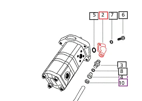 Mahindra Tractor Hydraulic Line Fitting 000051565D01 Mahindra Direct Parts