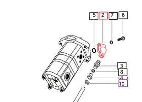 Mahindra Tractor Hydraulic Line Fitting 000051565D01 Mahindra Direct Parts