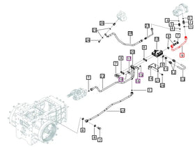 Mahindra Tractor Hydraulic Line Pipe - From Pump 007209045C91 Mahindra Direct Parts