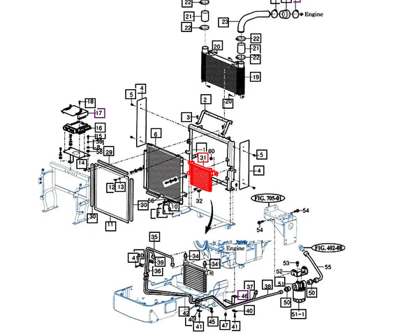 Mahindra Tractor Hydraulic Oil Cooler 14721062003 Mahindra