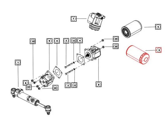 Mahindra Tractor Hydraulic Oil Filter Mahindra