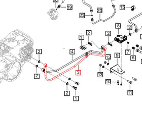 Mahindra Tractor Hydraulic Pipe - Relief Valve to Aux. Valve 007210903V91 Mahindra Direct Parts