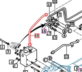 Mahindra Tractor Hydraulic Pipe - Sub Shift Valve 19025164201GB Mahindra Direct Parts