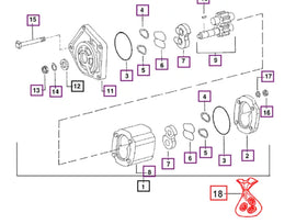 Mahindra Tractor Hydraulic Pump Seal Kit 001121115R91 Mahindra Direct Parts