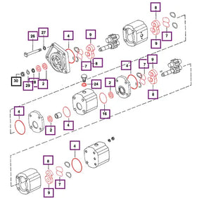 Mahindra Tractor Hydraulic Pump Seal Kit 005553257R91 Mahindra Direct Parts