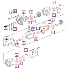 Mahindra Tractor Hydraulic Pump Seal Kit 005553257R91