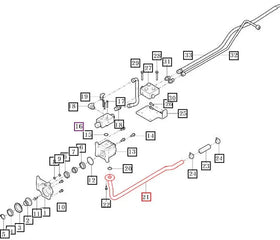 Mahindra Tractor Hydraulic Suction Hardline At Pump 11205153200GB Mahindra