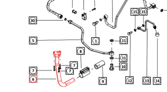 Mahindra Tractor Hydraulic Suction Pipe 007220975K91 Mahindra Direct Parts
