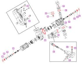 Mahindra Tractor Hydrostatic HST Seal Kit E007205486D91 Mahindra Direct Parts