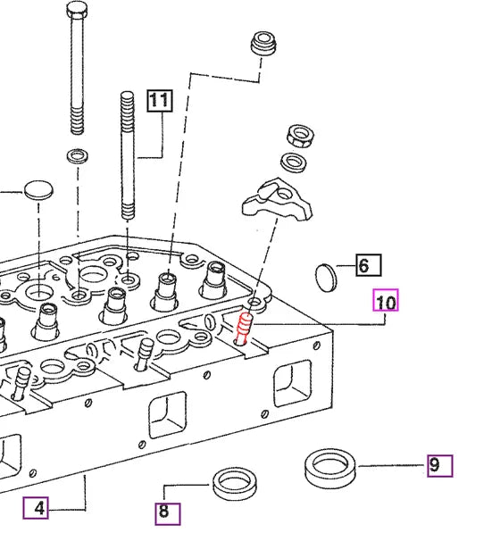 Mahindra Tractor Injection Nozzle Holder Stud 005553706R1 Mahindra Direct Parts
