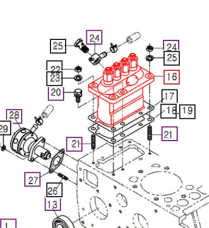 Mahindra Tractor Injection Pump Assembly E630151016 Mahindra Direct Parts
