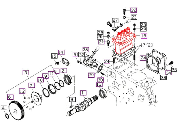Mahindra Tractor Injection Pump E685051012 Mahindra