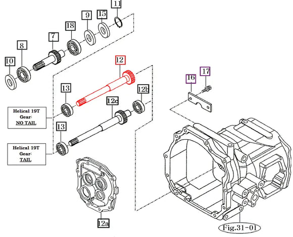 Mahindra Tractor Input Helical Gear 19T 14582161010 Mahindra Direct Parts