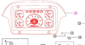 Mahindra Tractor Instrument Cluster E007700855D92 Mahindra Direct Parts