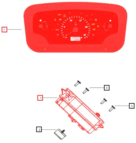 Mahindra Tractor Instrument Cluster Panel 007704046D91 Mahindra Direct Parts