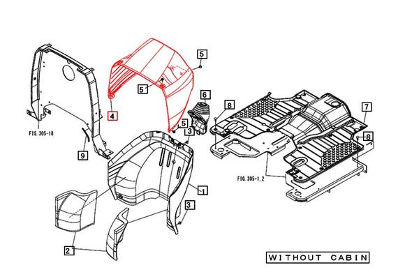 Mahindra Tractor Instrument Cluster Surround Panel 19487211000 Mahindra
