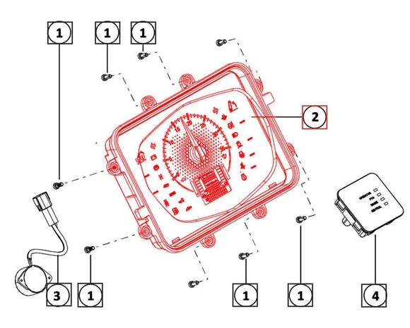 Mahindra Tractor Instrument / Gauge Cluster 007713299N91 Mahindra Direct Parts