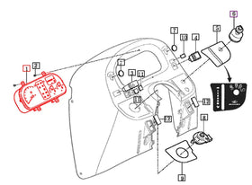 Mahindra Tractor Instrument / Gauge Cluster 12436602101 Mahindra Direct Parts