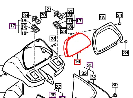 Mahindra Tractor Instrument / Gauge Cluster 18716452101 Mahindra Direct Parts